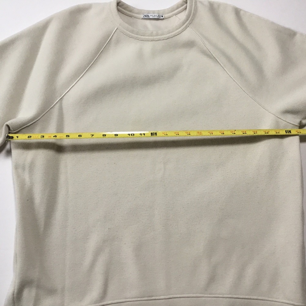 Zara Womens Size Small Off White/Light‎ Beige Oversized Sweatshirt - Picture 9 of 10